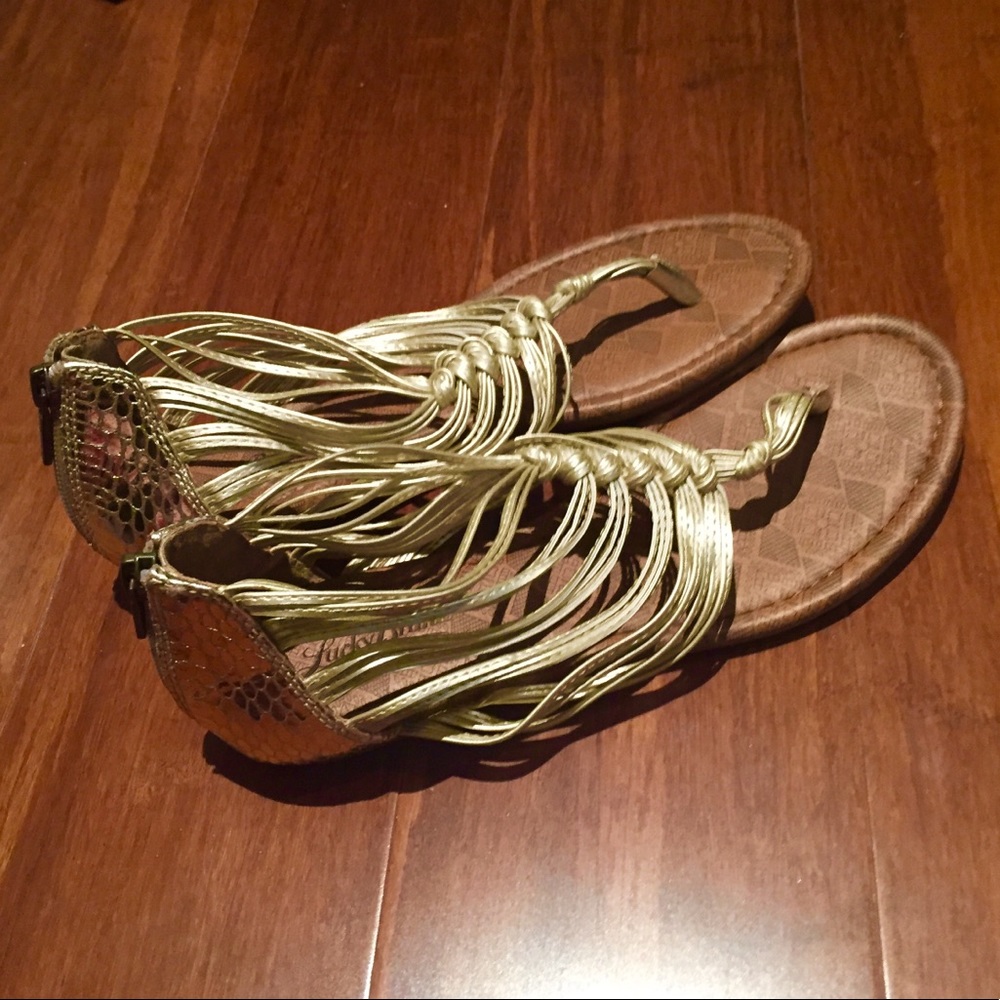 Metallic Gold Silver Lucky Brand Sandals